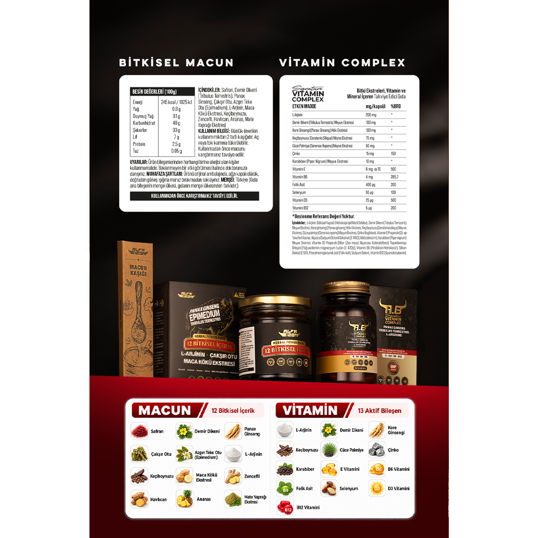 Performans Paketi - Bitkisel Macun + Vitamin Seti